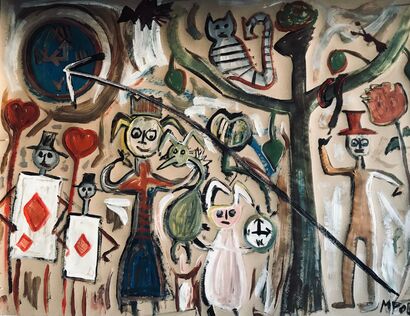 Alíce expelled from the country of wonderland - A Paint Artwork by MARGA POL